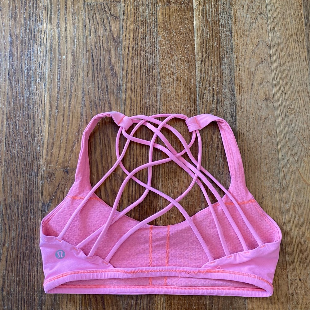 Lululemon Athletica Pink Strappy Sports Bra